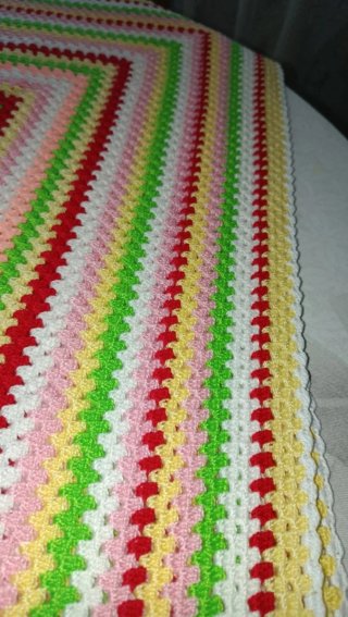 Manta tejida multicolor