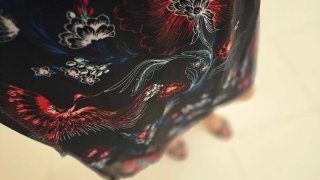 Vestido estampado floral negro