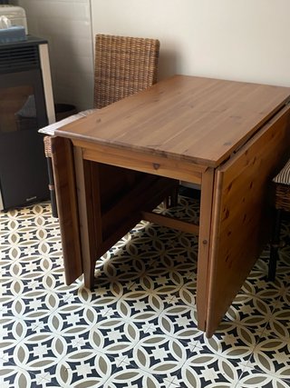 Mesa plegable madera maciza