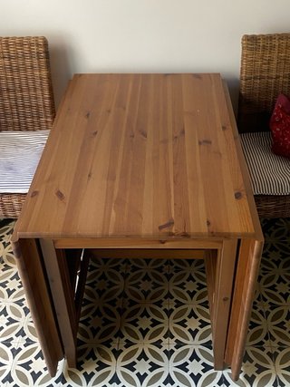 Mesa plegable madera maciza