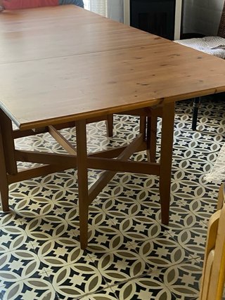 Mesa plegable madera maciza