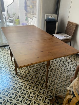 Mesa plegable madera maciza