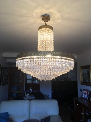 Lámpara de techo tipo araña de cristal grande
