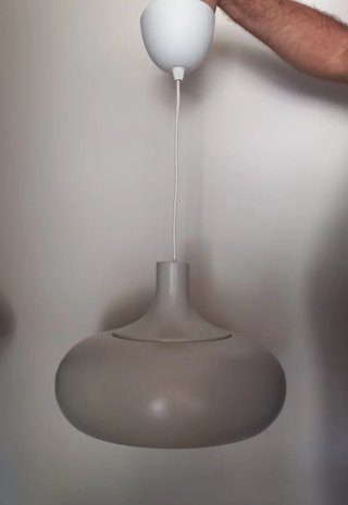 2 Lámparas colgantes beige/blancas