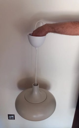 2 Lámparas colgantes beige/blancas