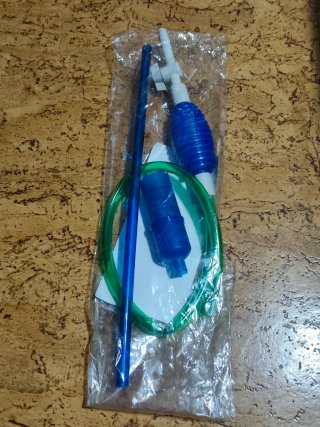 Cambiador agua acuario con bomba pera