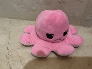 Pulpo reversible peluche rosa