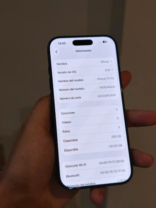 iPhone 17 Pro 256GB Azul Como Nuevo