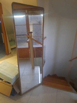 Espejo de pared madera y cristal