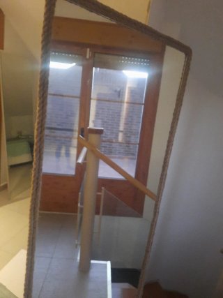 Espejo de pared madera y cristal