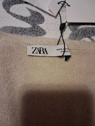 Chaleco Zara flores beige