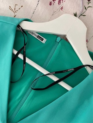 Vestido Cayma Closet verde azulado