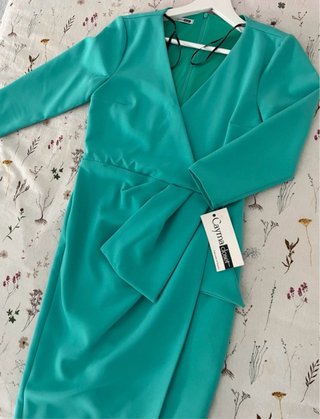 Vestido Cayma Closet verde azulado