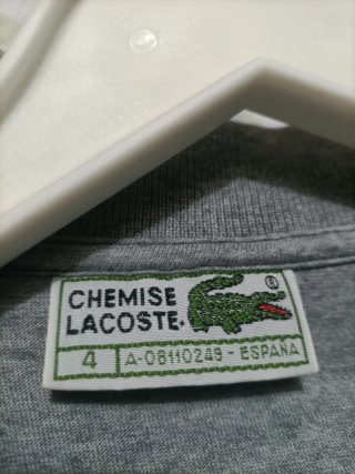 Camisa Lacoste Manga Larga Gris Talla M