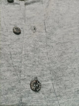 Camisa Lacoste Manga Larga Gris Talla M