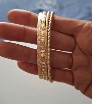Bracciali metallo oro e rosato