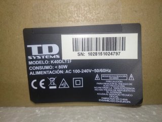 TD Systems K40DLT1F piezas recambios