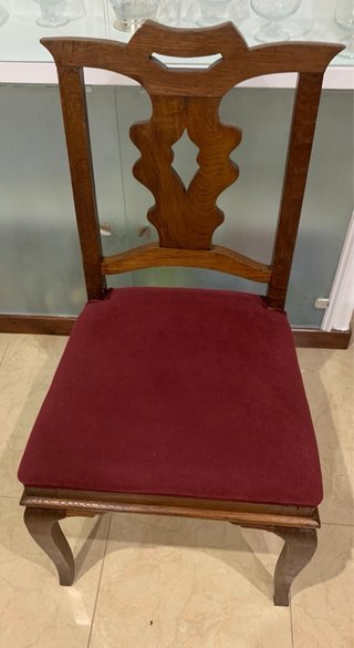 Conjunto 6 sillas madera maciza para salon rustico