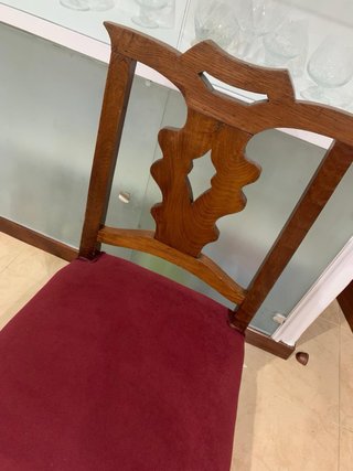 Conjunto 6 sillas madera maciza para salon rustico