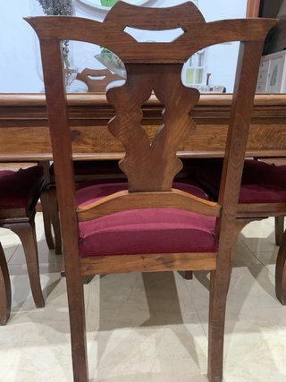 Conjunto 6 sillas madera maciza para salon rustico