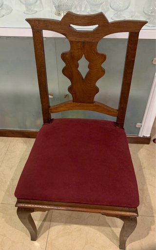Conjunto 6 sillas madera maciza para salon rustico