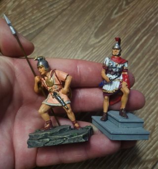 2 Figuras Históricas Roma Plomo