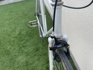 Bicicleta carretera vintage blanca