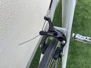 Bicicleta carretera vintage blanca