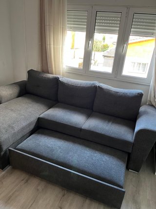 Sofá Cama Gris Oscuro 3 Plazas
