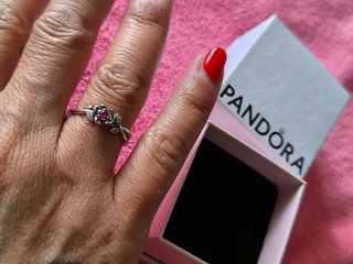 Anillo Pandora Flor Rosa bella Disney