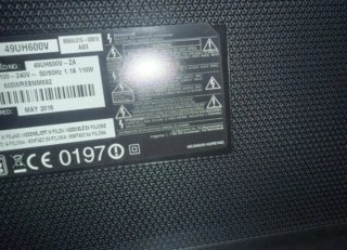 Televisión LG Smart TV Negra 50 pulgadas.