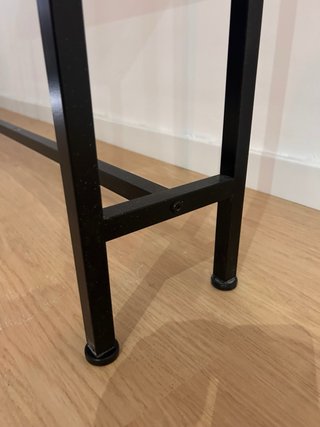 Mesa consola estilo industrial madera y metal