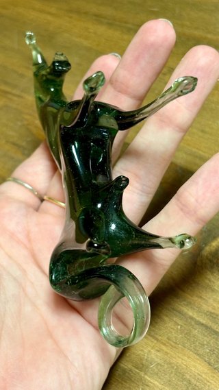 Caballo Vintage Cristal Verde Oscuro Murano