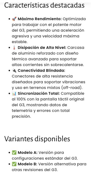 Controladora Kukirin G3 Modelo A