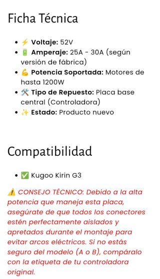 Controladora Kukirin G3 Modelo A