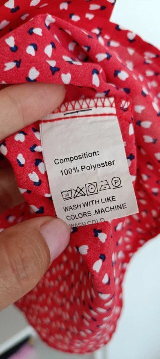 Vestido rojo estampado