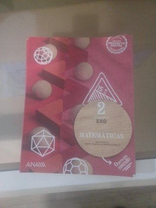 Libros de mates 2 Eso anaya de 1,2 y 3 trimestre