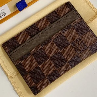 Portacarte LV Pelle Marrone/Nero