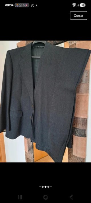 Traje lana cashemere gris marengo