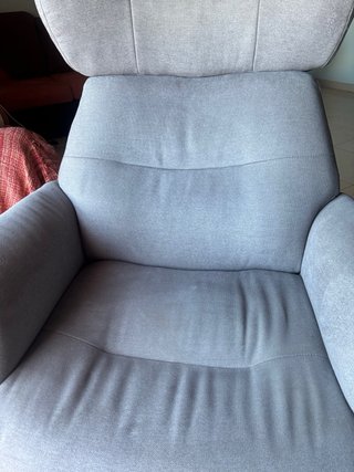 Sillón Mimma Gallery “KITA” gris tela y madera
