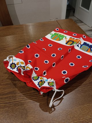 Bolsa de pan con elefantes y flores