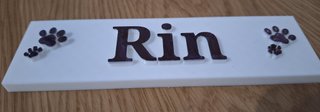 Placa personalizada 3D para mascota