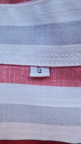 Camisa Vintage 90s Rayas Feylo Rojo Gris XL