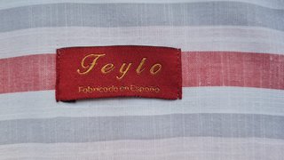 Camisa Vintage 90s Rayas Feylo Rojo Gris XL