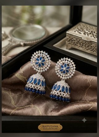 Pendientes Rajputana Collection Azul Plata