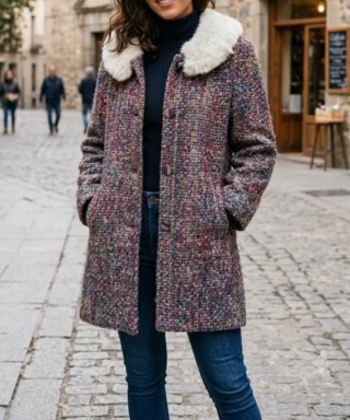 Abrigo Lana Vintage Multicolor