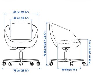 Silla de escritorio IKEA.