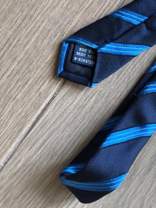 Corbata Charles Dastier Seda Rayas Azules