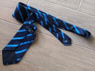 Corbata Charles Dastier Seda Rayas Azules