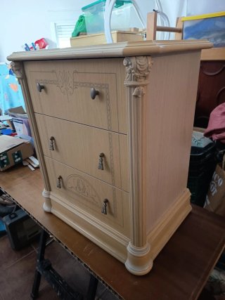 Mesita de noche vintage madera